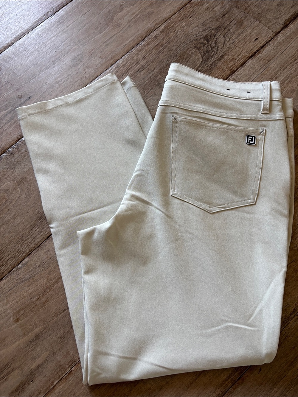 FootJoy Men's Cream Golf Pants with Back Pocket Logo 34x27